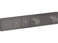 Термостатический смеситель встраиваемый Hansgrohe RainSelect 15380340 для душа, шлифованный черный хром