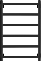 Полотенцесушитель электрический Secado Корсико 1 85x55 см, подключение справа, матовый черный, лесенка