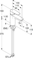 Смеситель для раковины Kludi Pure&Solid 342920575