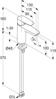 Смеситель для раковины Kludi Pure&Solid 342920575 Смеситель для раковины Kludi Pure&Solid 342920575
