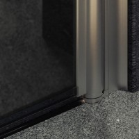 Душевая дверь в нишу Maybahglass MGD-440-5 89 см, профиль матовый хром, стекло графит матовый
