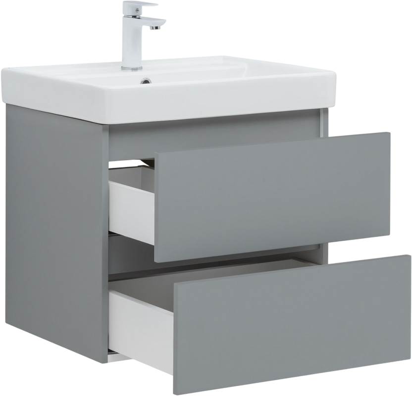 Мебель для ванной комнаты Aquanet Вега 2.0 60 подвесная, мисти грин