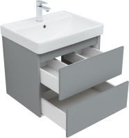 Мебель для ванной комнаты Aquanet Вега 2.0 60 подвесная, мисти грин