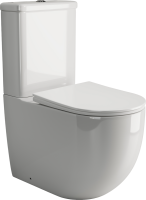 Унитаз-компакт напольный Ceramicanova Mia Rimless CN1801 с микролифтом, безободковый
