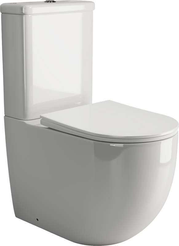 Унитаз-компакт напольный Ceramicanova Mia Rimless CN1801 с микролифтом, безободковый