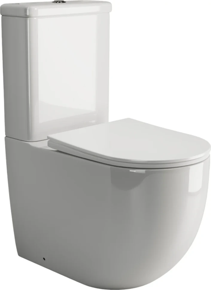 Унитаз-компакт напольный Ceramicanova Mia Rimless CN1801 с микролифтом, безободковый