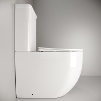 Унитаз-компакт напольный Ceramicanova Mia Rimless CN1801 с микролифтом, безободковый