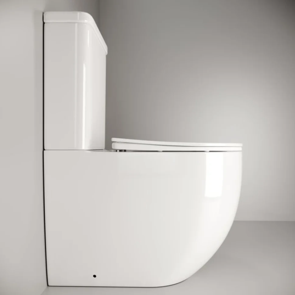 Унитаз-компакт напольный Ceramicanova Mia Rimless CN1801 с микролифтом, безободковый
