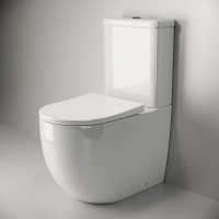 Унитаз-компакт напольный Ceramicanova Mia Rimless CN1801 с микролифтом, безободковый