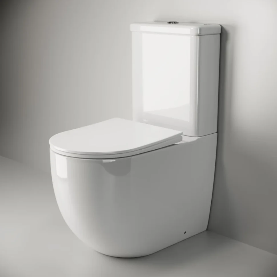 Унитаз-компакт напольный Ceramicanova Mia Rimless CN1801 с микролифтом, безободковый