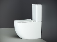 Унитаз-компакт напольный Ceramicanova Mia Rimless CN1801 с микролифтом, безободковый