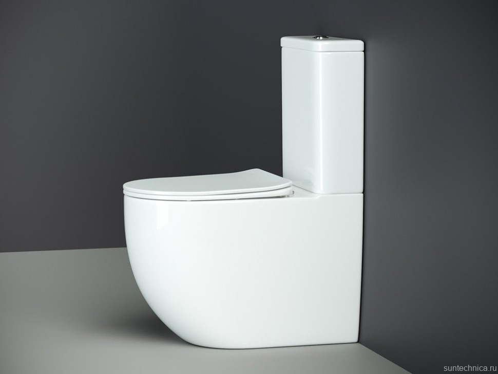 Унитаз-компакт напольный Ceramicanova Mia Rimless CN1801 с микролифтом, безободковый