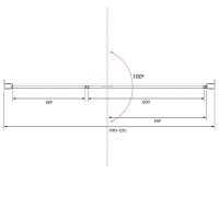 Душевая дверь в нишу Veconi Vianno VN34-120-01-C7 120 см, профиль хром, стекло прозрачное