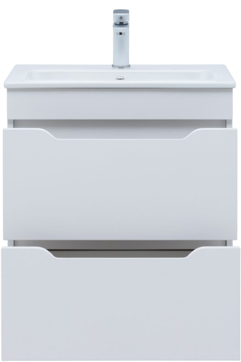 Мебель для ванной комнаты Aquanet Практика 60 2 ящика, белая матовая