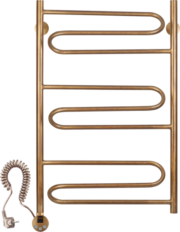 Полотенцесушитель электрический Secado Валенсия 1 85x55 см, подключение слева, бронза, лесенка, латунь