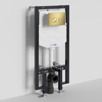 Система инсталляции для унитазов Wasserkraft Vils 56TLT.010.ME.MG01 с кнопкой смыва матовое золото