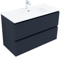 Тумба с раковиной Aquanet Джейн (Flat) 100 подвесная, маренго