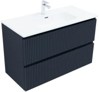 Тумба с раковиной Aquanet Джейн (Flat) 100 подвесная, маренго