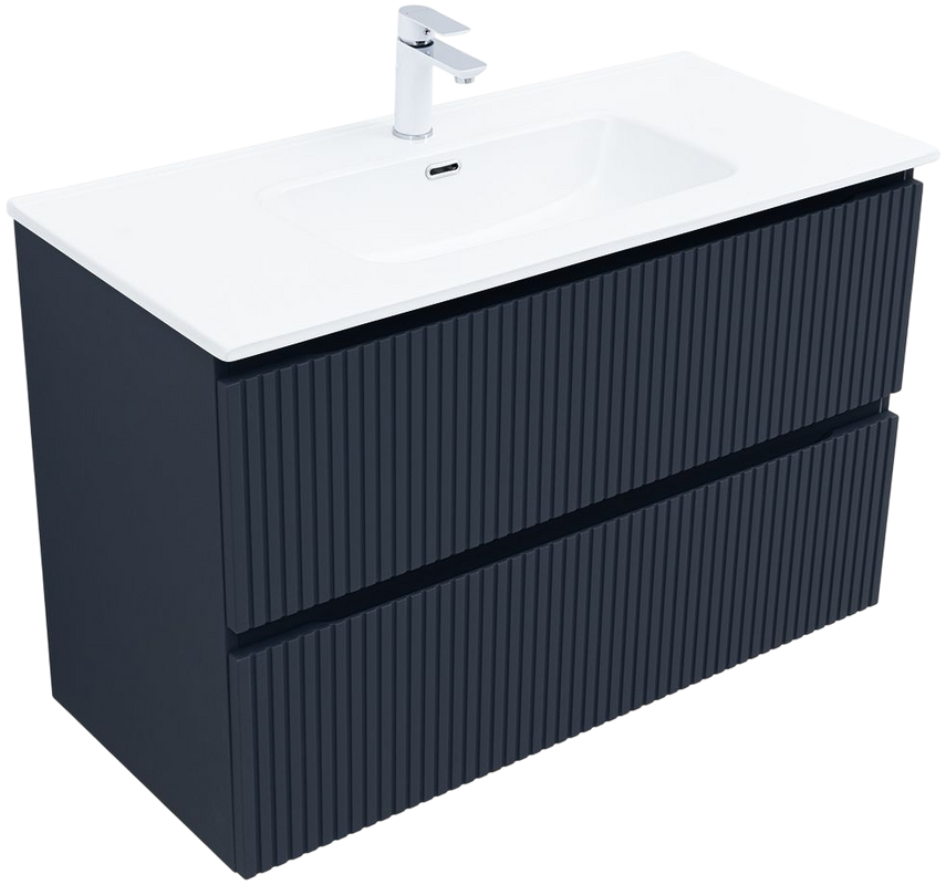 Тумба с раковиной Aquanet Джейн (Flat) 100 подвесная, маренго