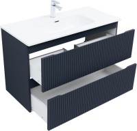 Тумба с раковиной Aquanet Джейн (Flat) 100 подвесная, маренго