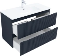 Тумба с раковиной Aquanet Джейн (Flat) 100 подвесная, маренго
