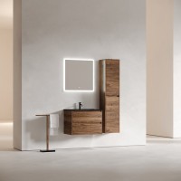 Тумба с раковиной Sancos Libra 70 дуб чарльстон, раковина черная