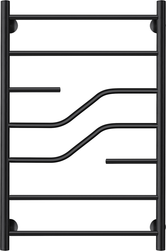 Полотенцесушитель водяной Secado Риволи 4673739228241 80x55 см, матовый черный, лесенка
