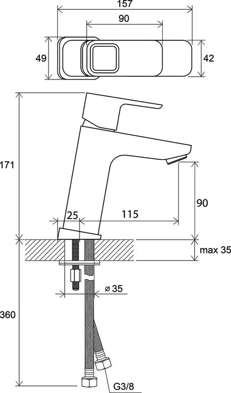 Смеситель для раковины Ravak 10° TD 014.00
