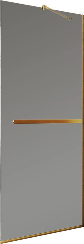 Душевая перегородка Maybahglass MGD-1461-3у 99 см, профиль золото, стекло графит