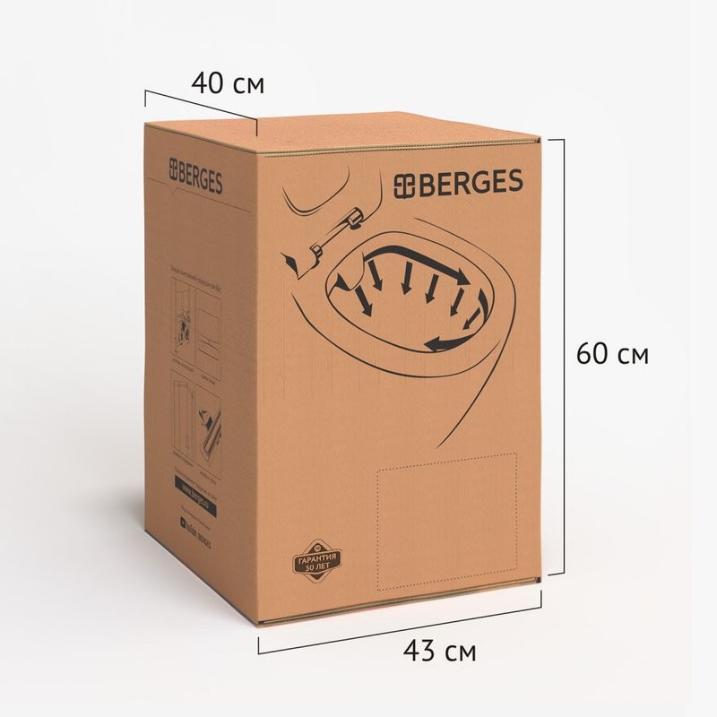 Унитаз подвесной Berges Okus 082127 с микролифтом