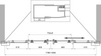 Душевая дверь в нишу BelBagno Uno 195 BF 2 180 P Cr стекло текстурное
