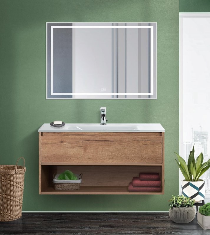 Зеркало BelBagno Kraft 80x100, с подсветкой, с подогревом, сатин