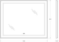 Зеркало BelBagno Kraft 80x100, с подсветкой, с подогревом, сатин
