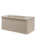 Тумба под раковину без столешницы Armadi Art Voi 100 подвесная, рифленая, daphne