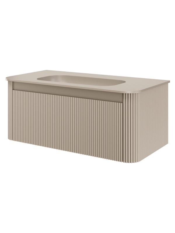 Тумба под раковину без столешницы Armadi Art Voi 100 подвесная, рифленая, daphne