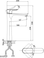 Смеситель для раковины D&K Baciano DA1032001