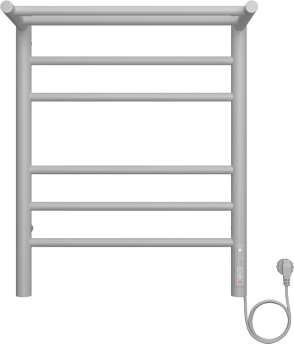 Полотенцесушитель электрический Terminus Аврора П6 450х600, с полкой, белый матовый