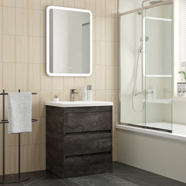 Мебель для ванной комнаты Art&Max Family-M 60 напольная, iron stone