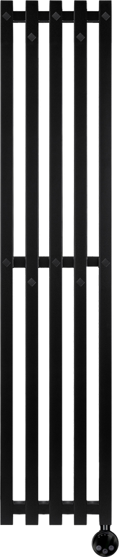 Полотенцесушитель электрический Secado Сандриго 5К 1300/280 130x30 см, подключение справа, матовый черный, I-образный