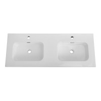 Мебель для ванной комнаты Cezares Duet 120 bianco lucido, раковина Cezares CZR-8095-120-2 двойная