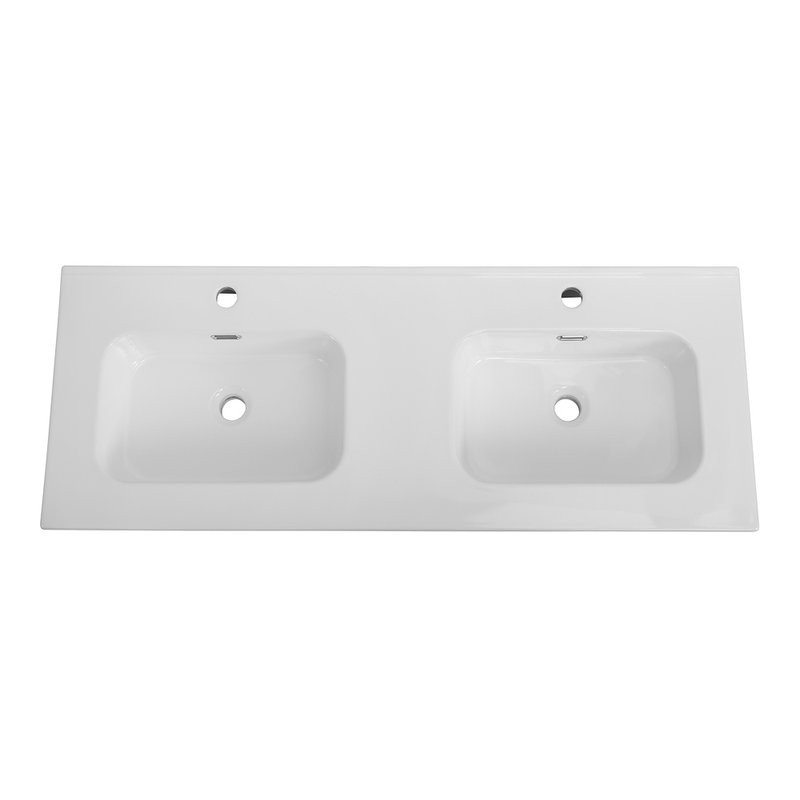 Мебель для ванной комнаты Cezares Duet 120 bianco lucido, раковина Cezares CZR-8095-120-2 двойная