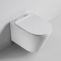 Унитаз подвесной BOND Oval F03-10 безободковый, с микролифтом