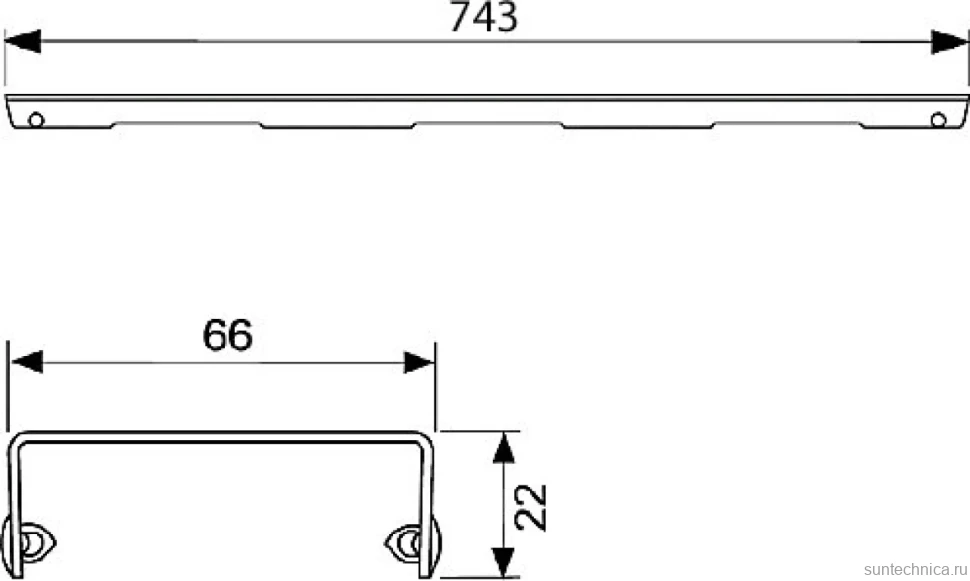 Душевой трап (лоток) TECE Drainline TECEdrainline 80 см с решеткой и сифоном