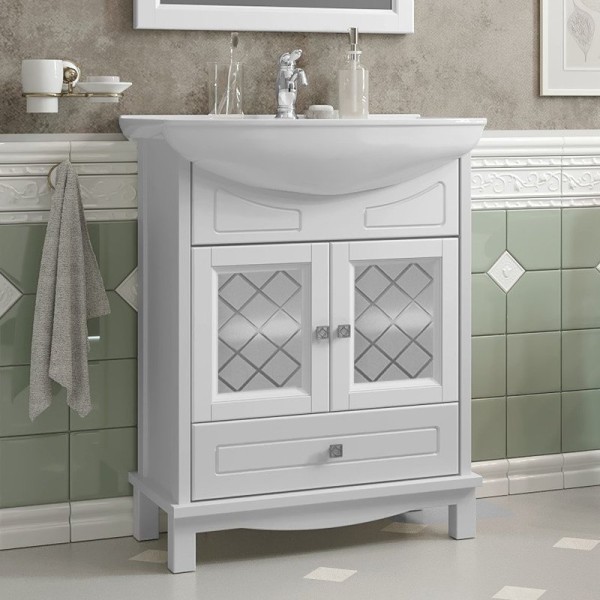 Тумба под раковину Opadiris Омега 65 белая матовая