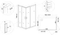 Душевой уголок Veconi Rovigo RV-14 100x80