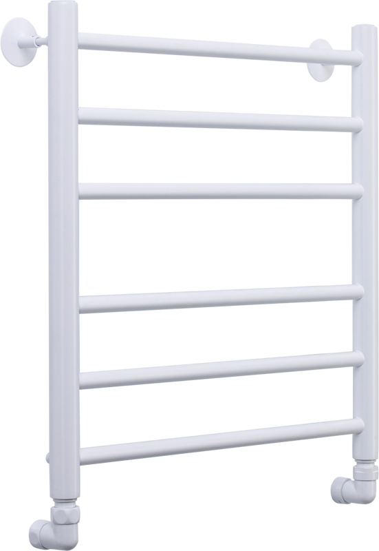 Полотенцесушитель водяной Comfysan Luce W-6 60х50 60x55 см, матовый белый, лесенка