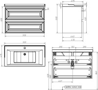 Мебель для ванной комнаты Caprigo Ponza 90 белая Мебель для ванной комнаты Caprigo Ponza 90 белая