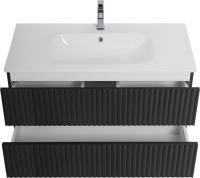 Тумба с раковиной Art&Max Torino 100 подвесная, графит