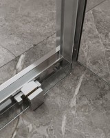 Душевой уголок Cezares Molveno AH-12 150х80 см, профиль хром, стекло прозрачное