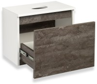 Мебель для ванной комнаты Runo Бари 50 железный камень, раковина Duo 40